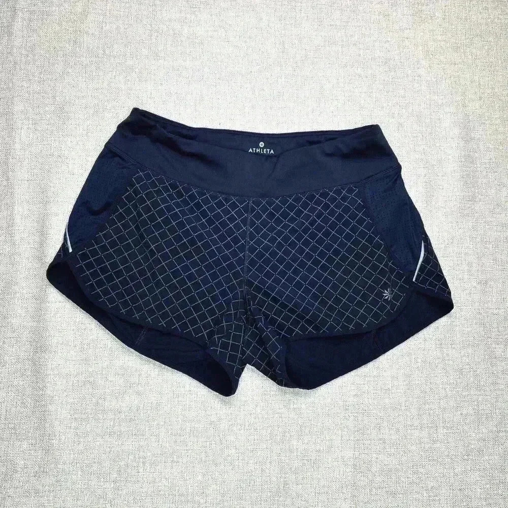 Athleta 3" Shorts Running Gym Pocket